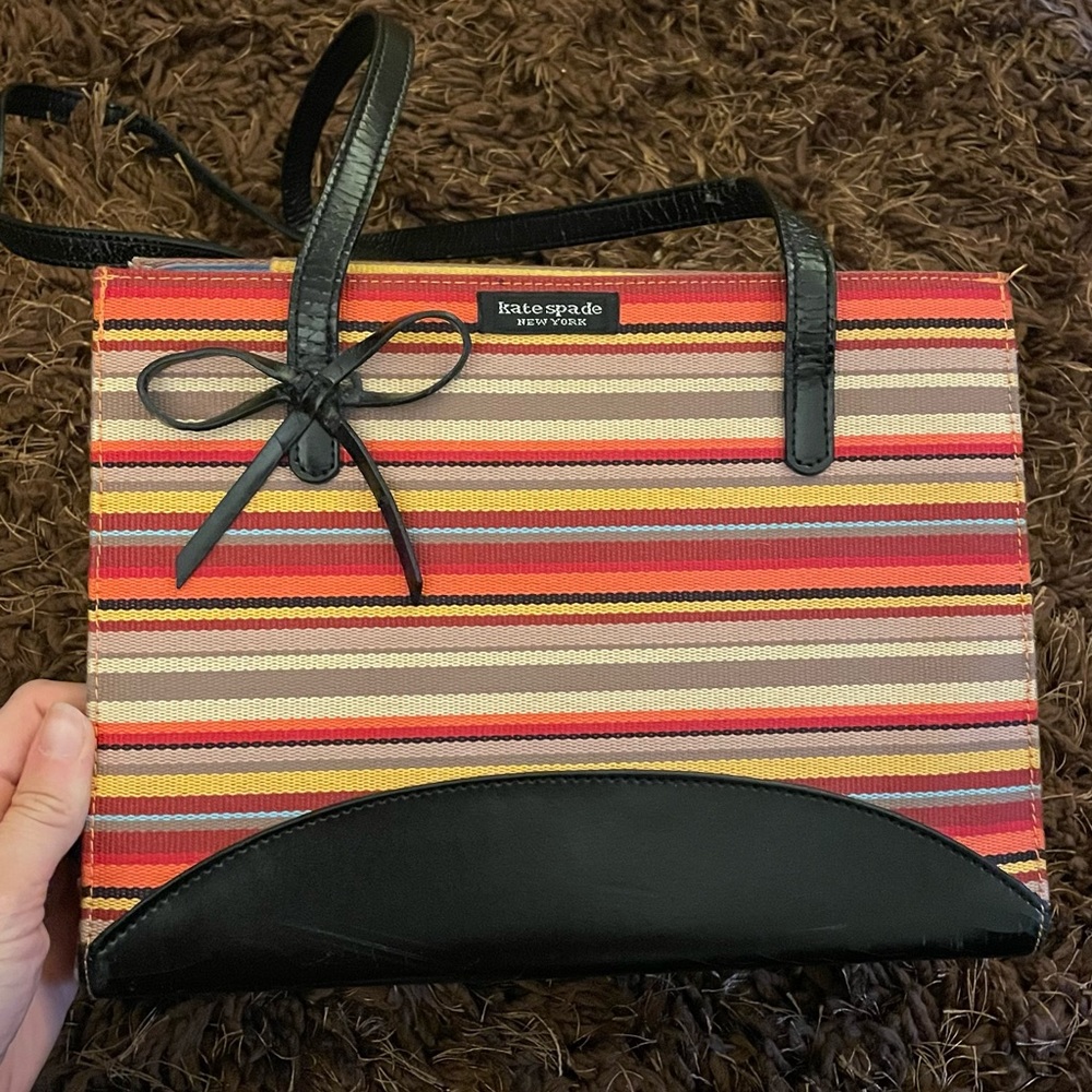 Kate Spade purse with stripes
